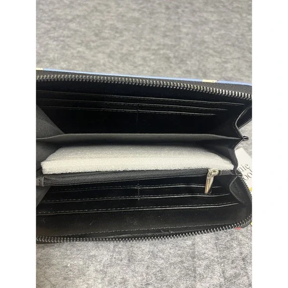 Disney Winnie the Pooh Wallet Womens Blue Zip Around 95 Years Anniversary Clutch - Picture 6 of 10